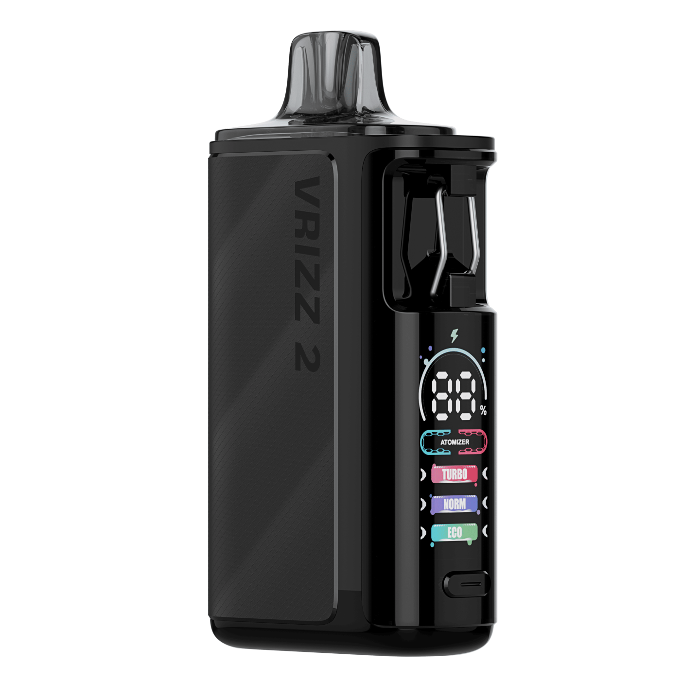 Kit Pod Vrizz 2 Voopoo coloris Onyx Black, vue de face