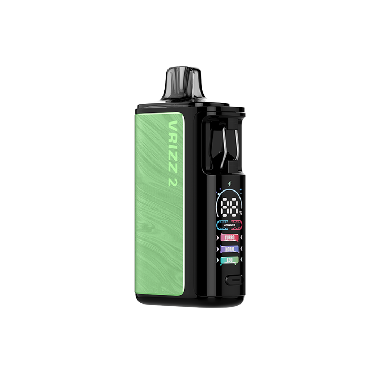 Kit Pod Vrizz 2 Voopoo coloris Grass Green, vue de face