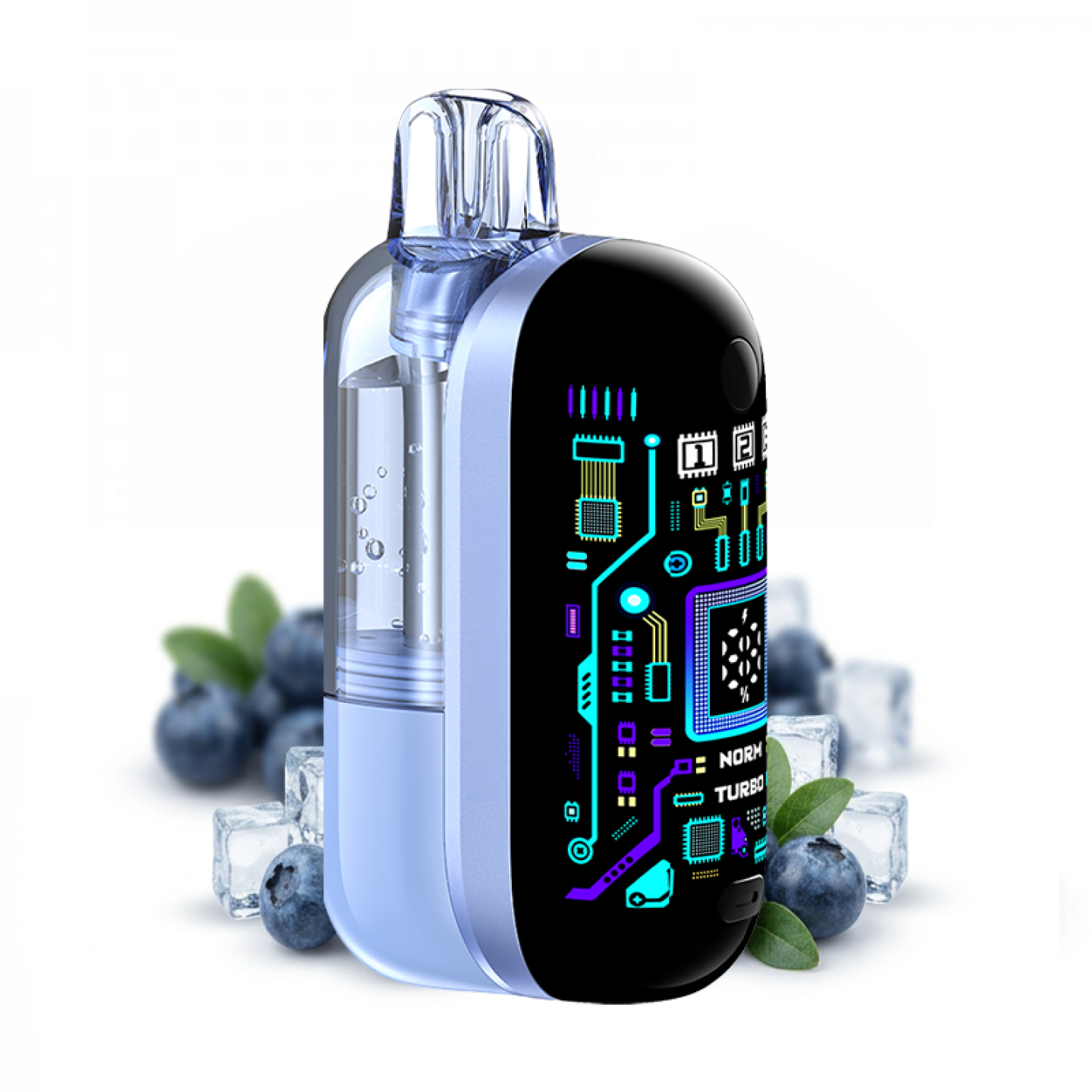 Puff Argus Flex 40K Voopoo saveur Blue Razz Ice, myrtille et glaçons