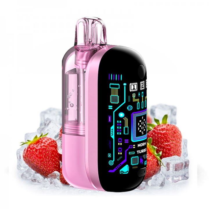 Puff Argus Flex 40K Voopoo saveur Strawberry Ice, fraises fraîches et glaçons