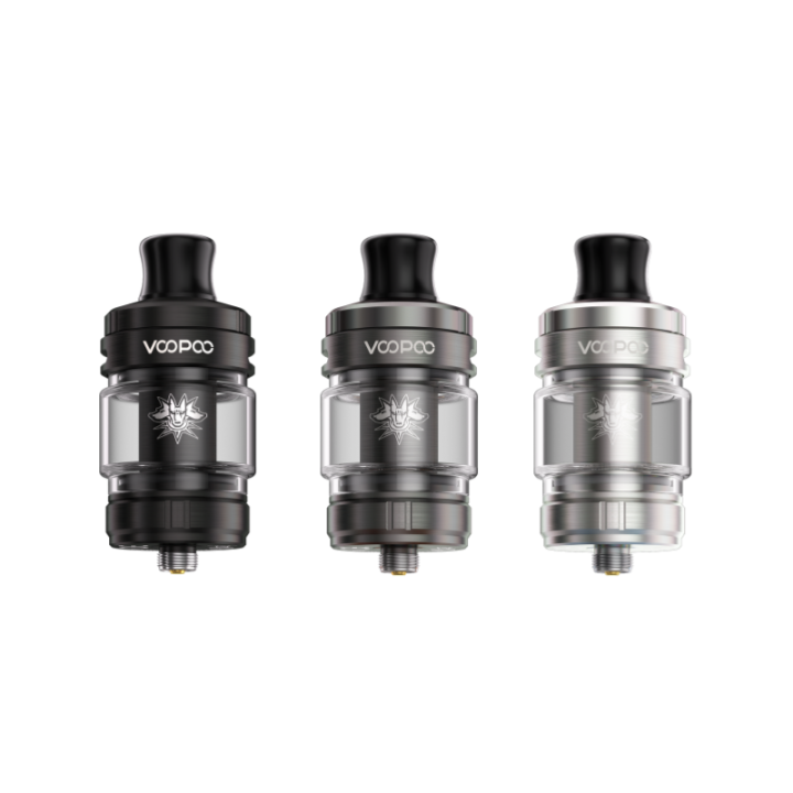 Clearomiseur Uforce-X Nano Voopoo, coloris Black, GunMetal et Silver côte à côte