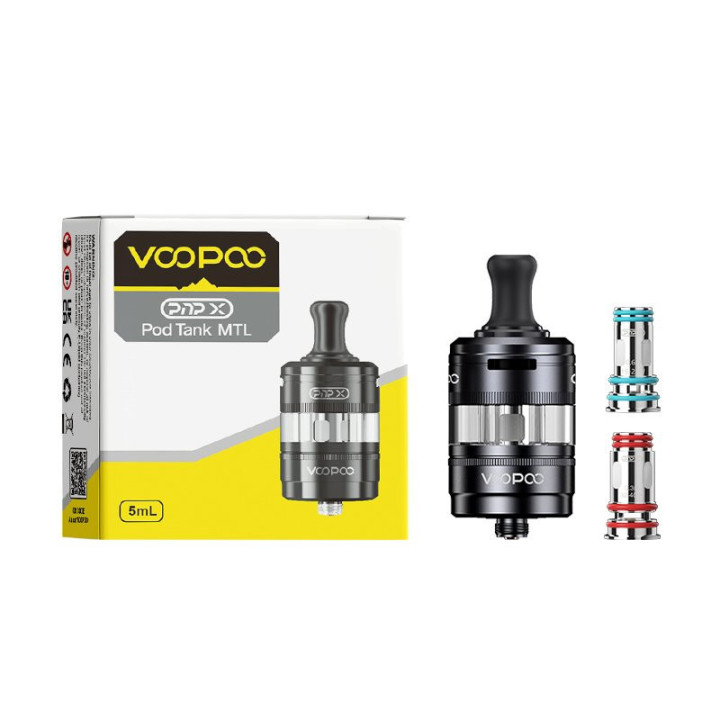 Boîte du clearomiseur PnP X MTL Voopoo avec ses deux résistances