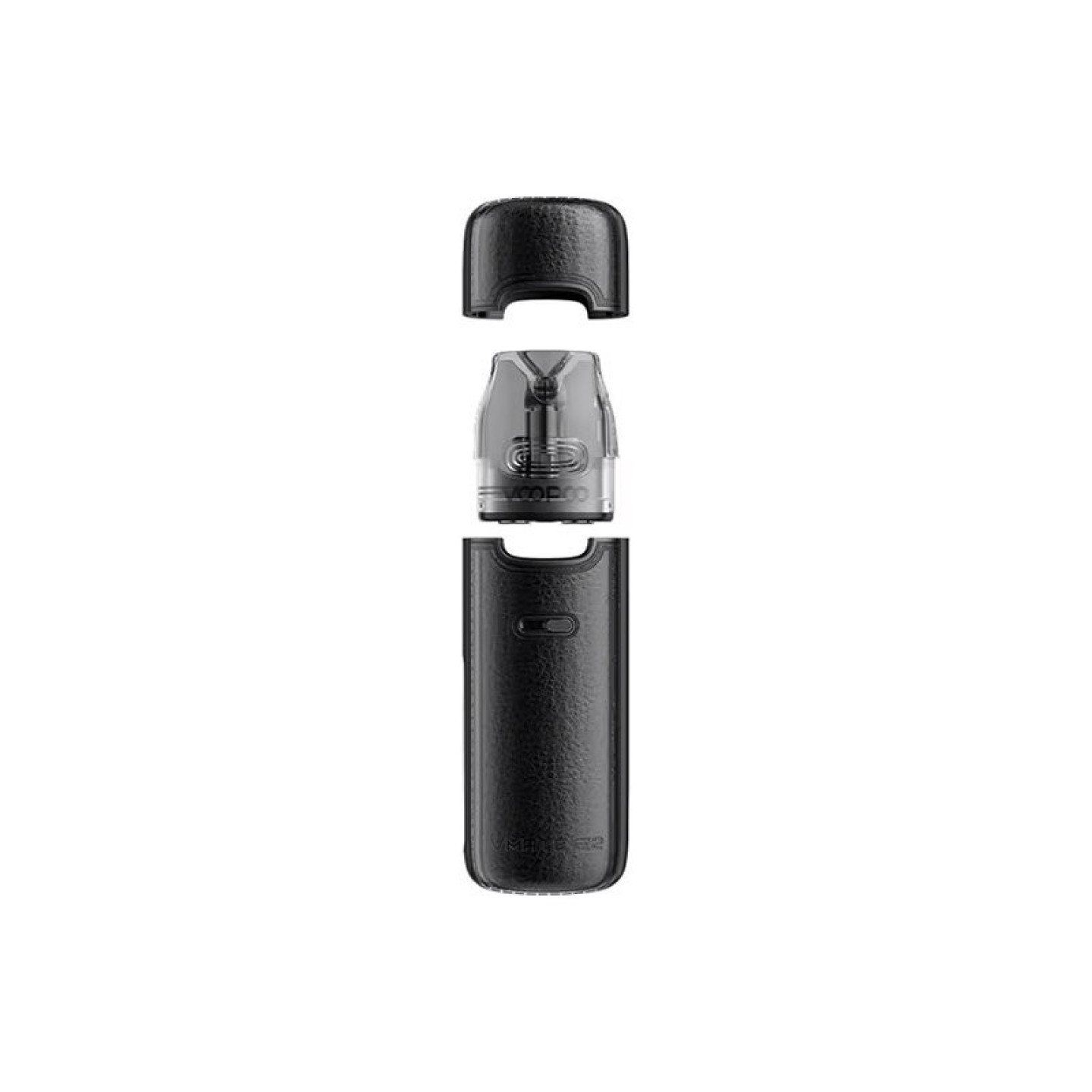 Capuchon VMate E2 Voopoo démonté, cartouche et boîtier visibles