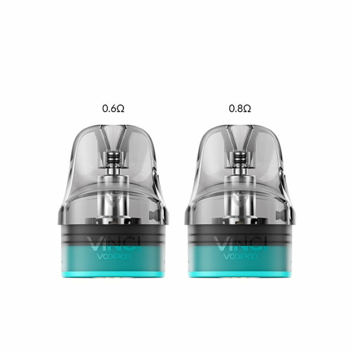 Cartouches Vinci S Voopoo 0.6 ohm et 0.8 ohm, comparaison