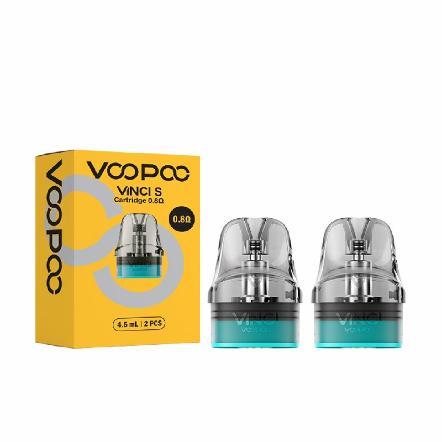 Cartouches Vinci S Voopoo 0.8 ohm et leur boîte