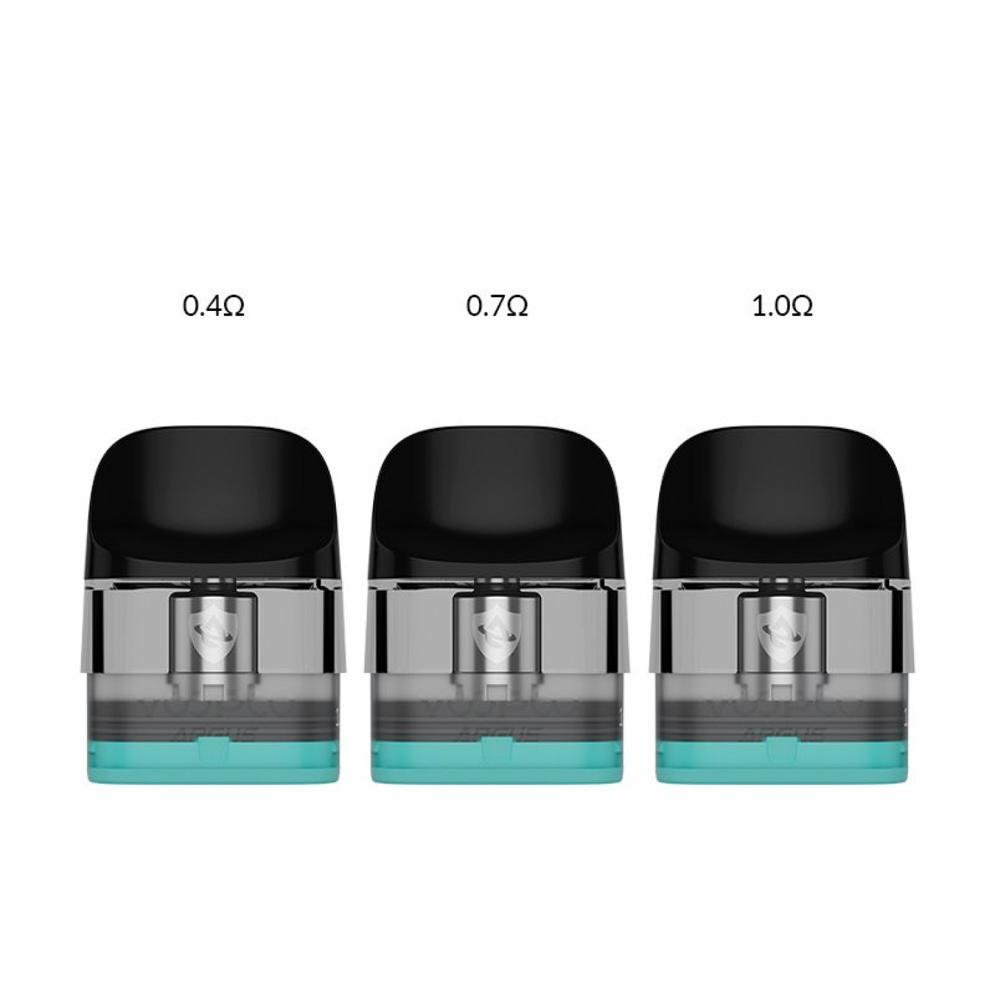 Cartouches Argus Snap Voopoo 0.4, 0.7 et 1 ohm, comparaison
