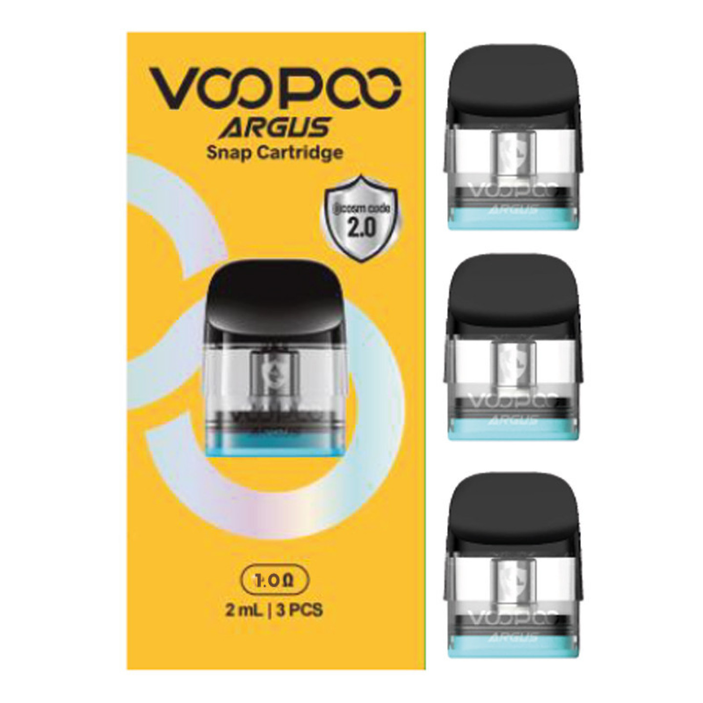Cartouches Argus Snap Voopoo 1 ohm et leur boîte