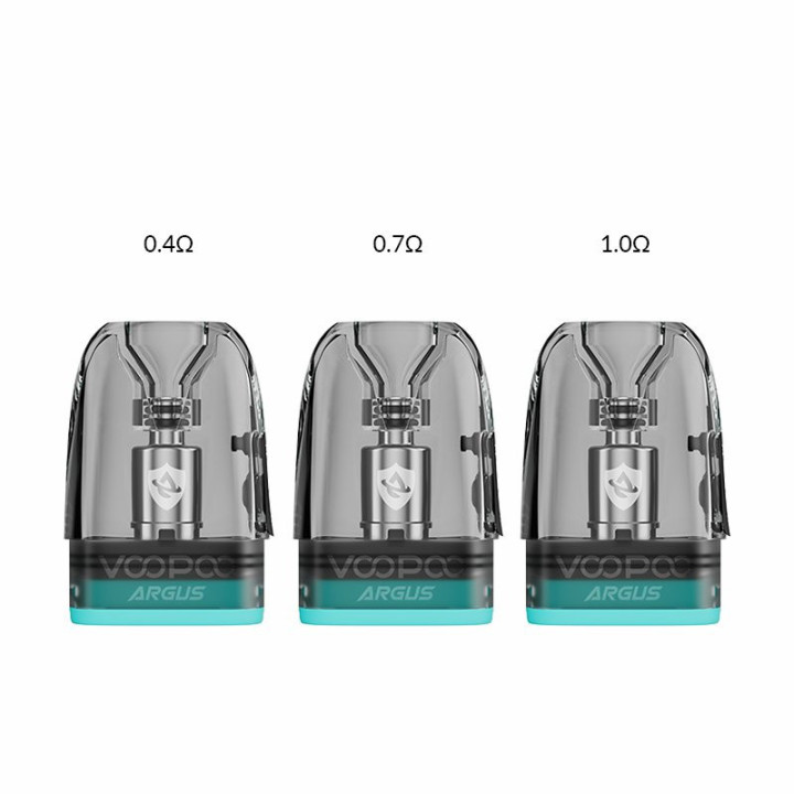 Cartouches Argus Top Fill V2 Voopoo 3 ml, 0.4 à 1 ohm, comparaison