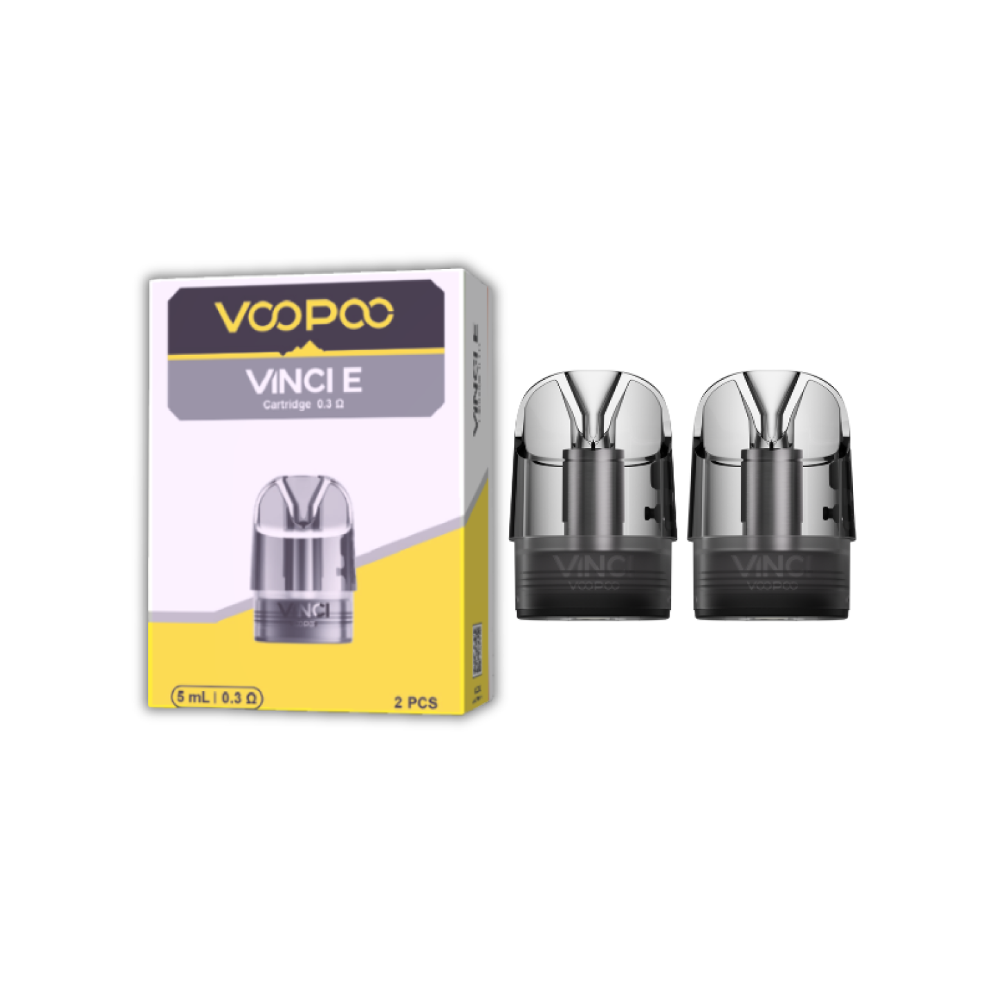 Cartouches Vinci E Voopoo 0.3 ohm et leur boîte