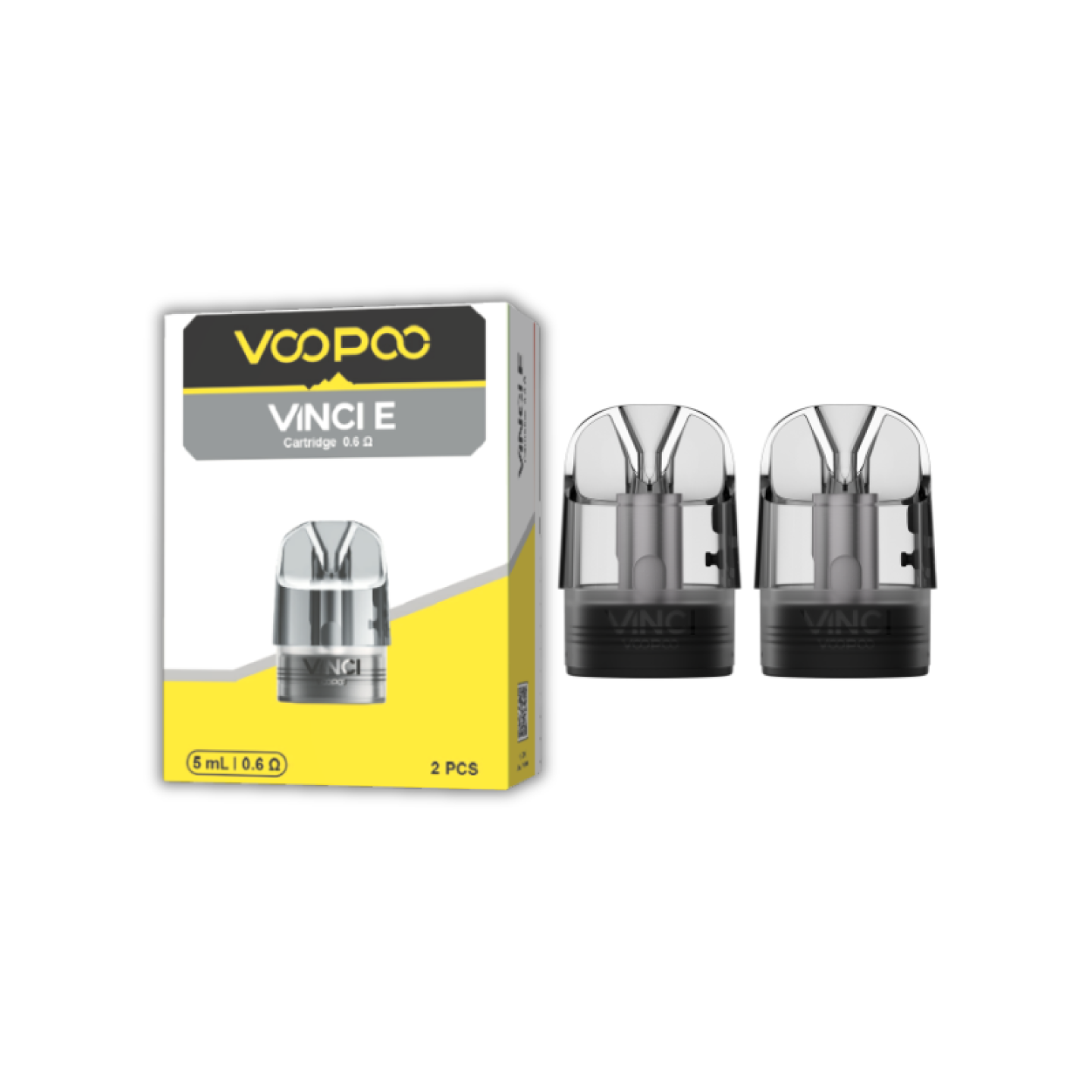 Cartouches Vinci E Voopoo 0.6 ohm et leur boîte