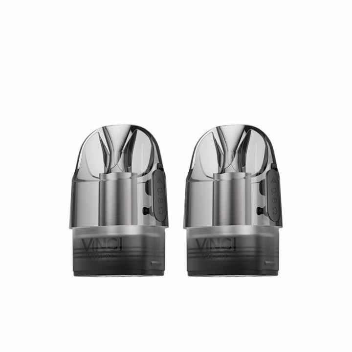 Cartouches Vinci E Voopoo 0.8 ohm, vue de face