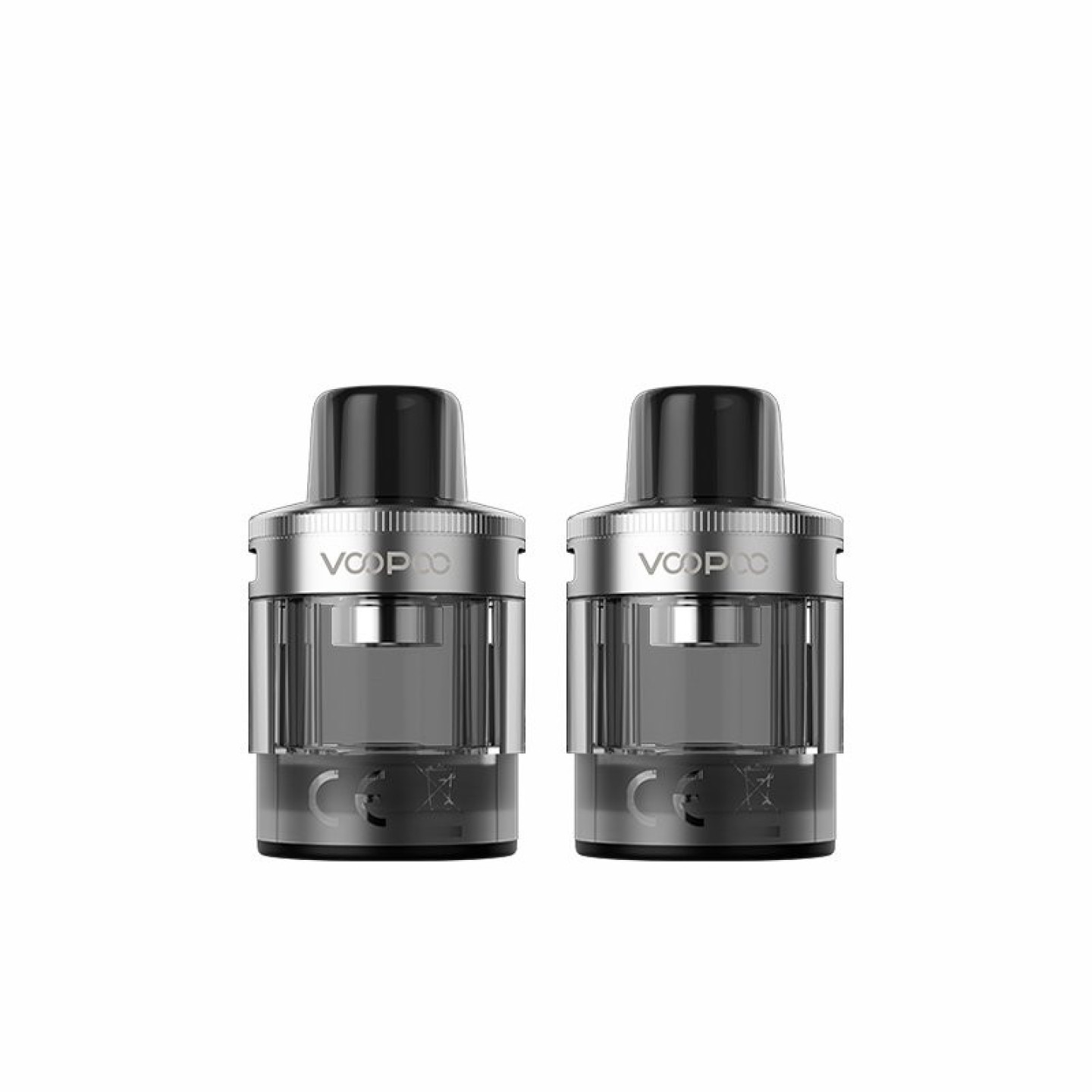Cartouches PnP X DTL Voopoo coloris Silver, vue de face par paire