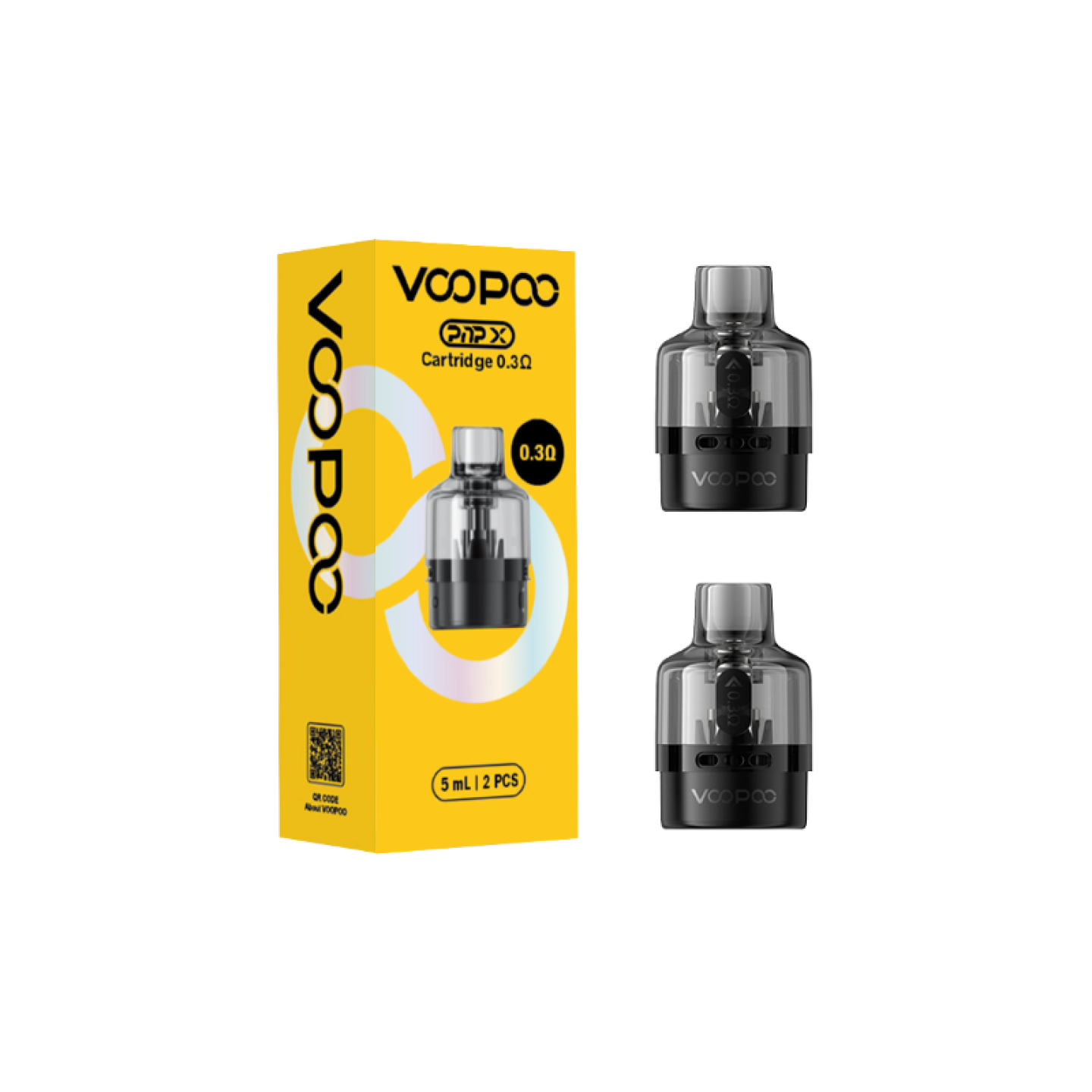 Cartouches PnP X DTL intégrée Voopoo 0.3 ohm, boîte et deux cartouches