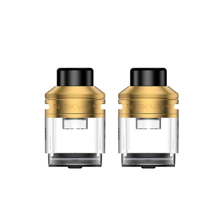 Deux cartouches vides Eteno E100 Geekvape coloris Gold