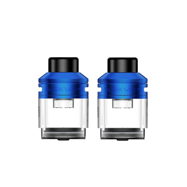 Deux cartouches vides Eteno E100 Geekvape coloris Blue