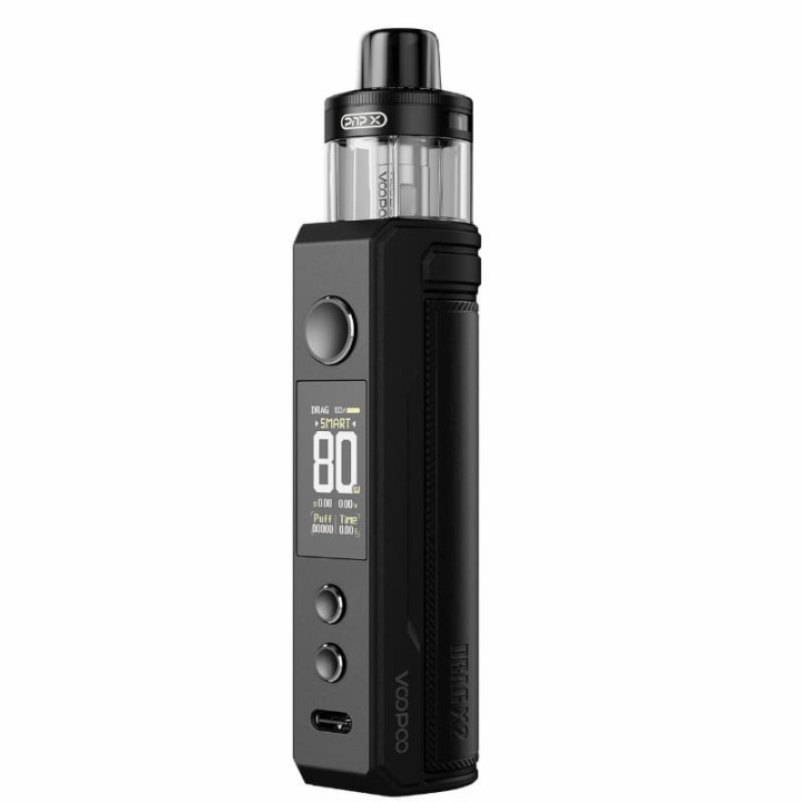 Kit Pod Drag X2 Voopoo coloris Spray Black, vue de face