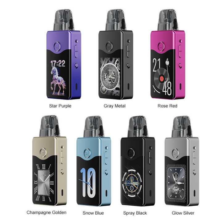 Gamme de coloris du kit Vinci E120 Voopoo, dont Champagne Golden