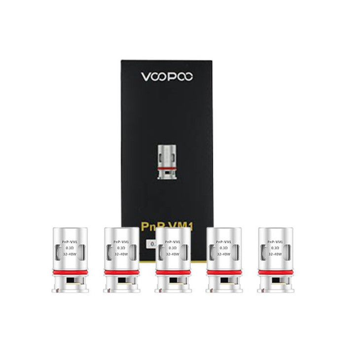 Résistance PnP Voopoo VM1 0.3 ohm, pack de 5 avec son emballage