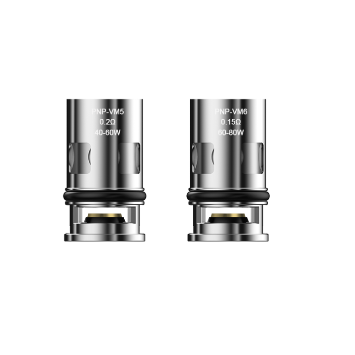 Résistances PnP Voopoo VM5 0.2 ohm et VM6 0.15 ohm côte à côte