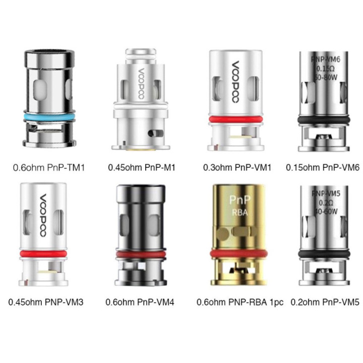 Résistances PnP x5 Voopoo VM3 V2 0.45 ohm
