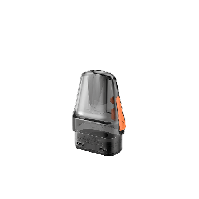 Cartouche vide Flexus SE Aspire 3 ml, vue de face avec bouchon de remplissage orange