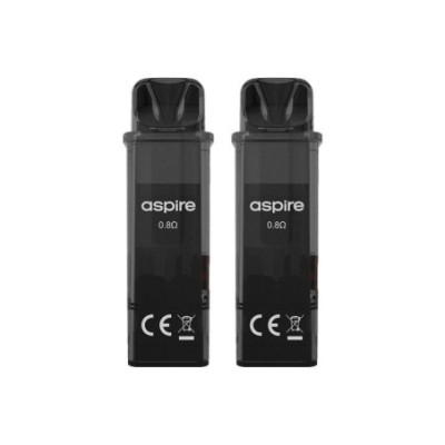 Deux cartouches Gotek Aspire 0.8 ohm teintées noires, vue de face
