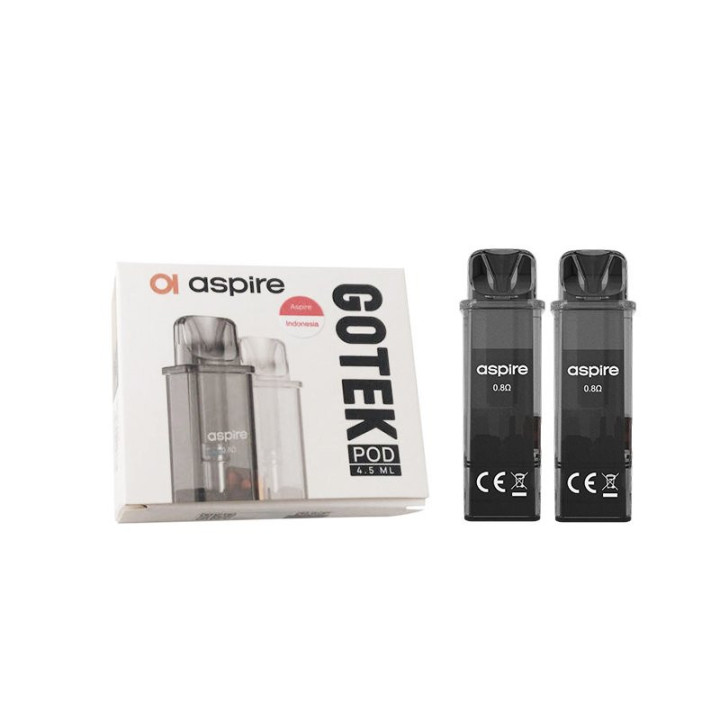 Boîte Gotek Pod 4.5 ml Aspire et ses deux cartouches 0.8 ohm