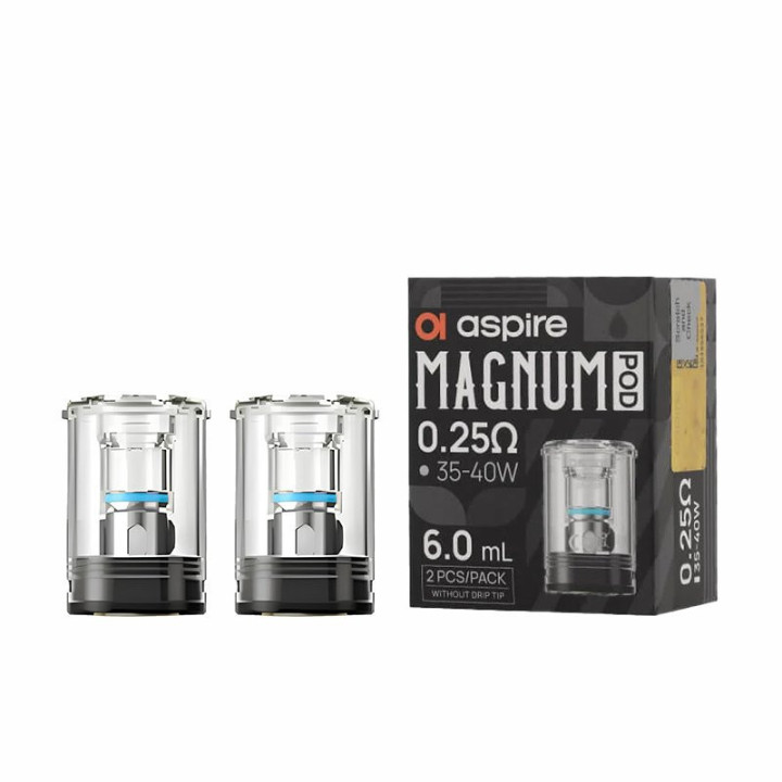 Boîte noire Magnum Pod 0.25 ohm 6 ml Aspire avec ses deux cartouches