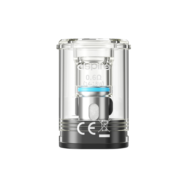 Cartouche Magnum Aspire 0.6 ohm, vue de face sans embout