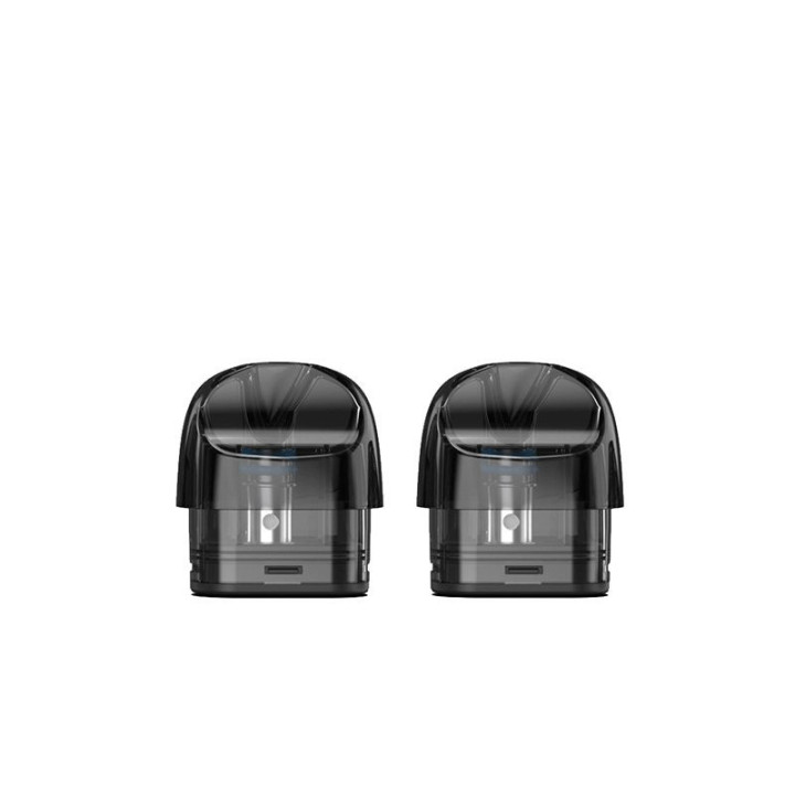 Deux cartouches Minican Aspire noires fumées, vue de face