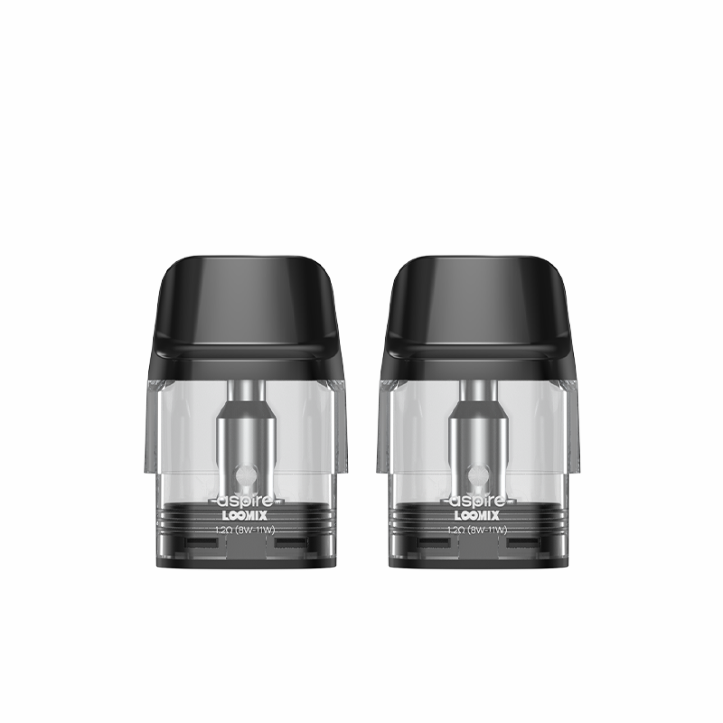Deux cartouches Loomix Aspire 1.2 ohm, vue de face
