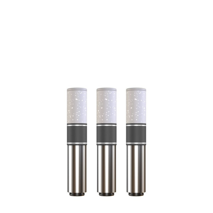 Trois cartouches préremplies Nexi One Aspire sans étiquette de saveur, vue de face