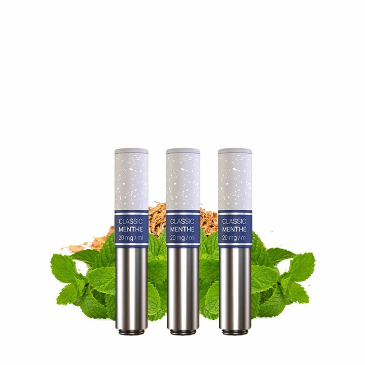 Cartouches Nexi One Aspire saveur Classic Menthe sur feuilles de menthe