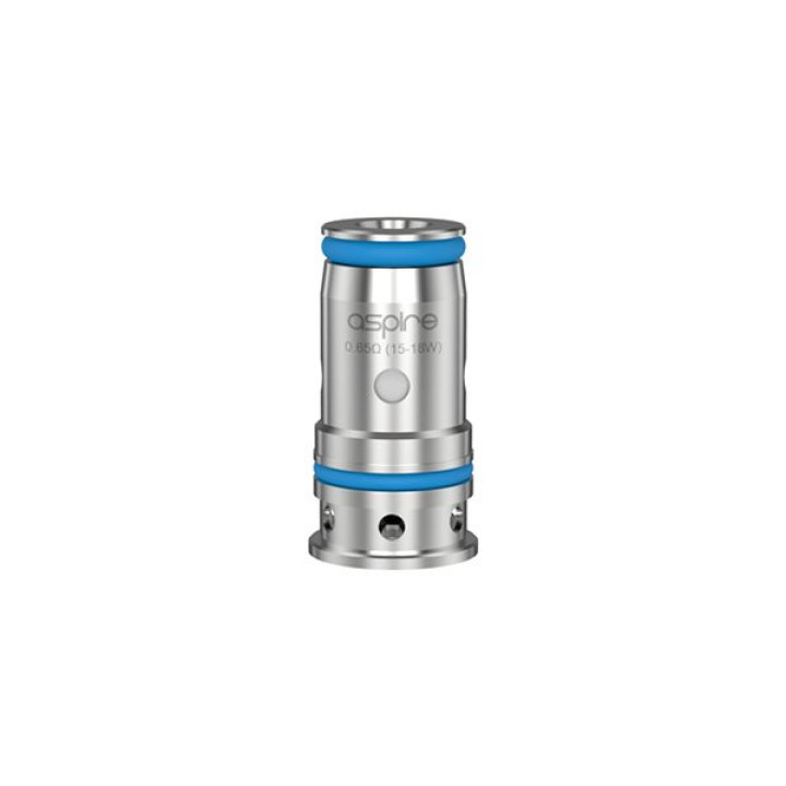 Résistance AVP Pro Aspire 0.65 ohm en gros plan, gravure 15-18 W
