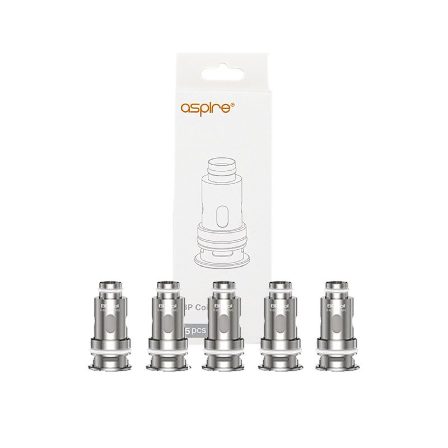 Boîte de 5 résistances BP Aspire 0.6 ohm à fil classique