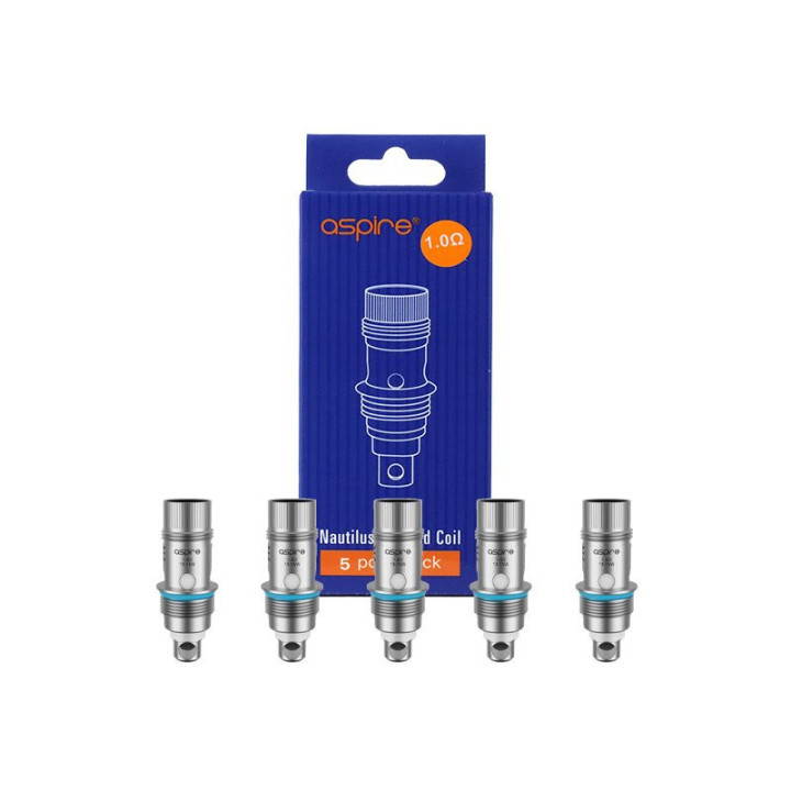 Boîte bleue de 5 résistances Nautilus Mesh Aspire 1 ohm