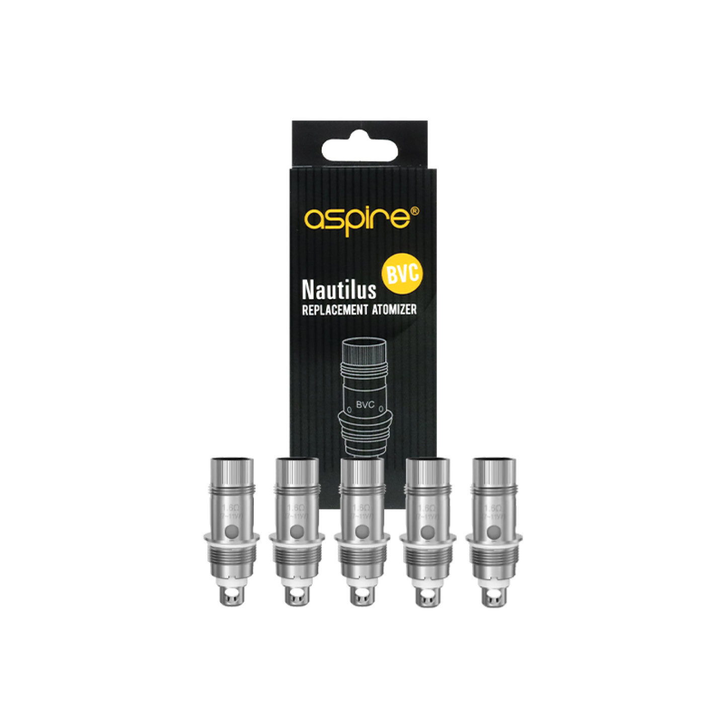 Boîte de 5 résistances Nautilus BVC Aspire 1.6 ohm