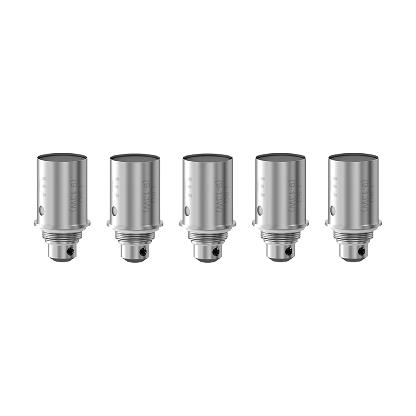 Cinq résistances BVC Aspire 1.8 ohm alignées