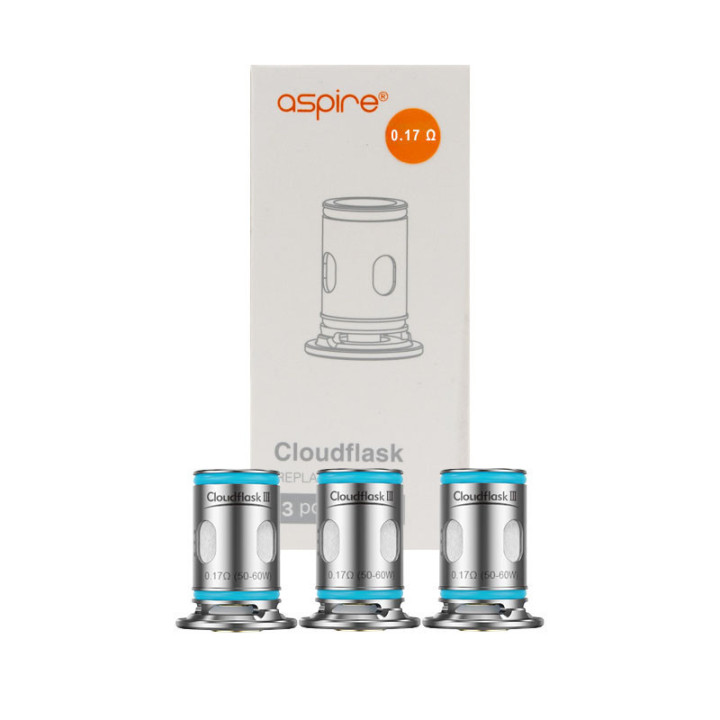 Boîte de 3 résistances Cloudflask Aspire 0.17 ohm
