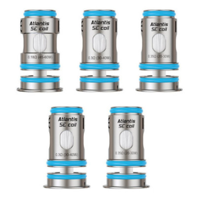Résistances Atlantis SE Aspire 0.18, 0.3 et 0.35 ohm, valeurs gravées