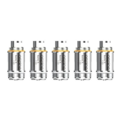 Cinq résistances U-Tech Nautilus X Aspire alignées, vue de face