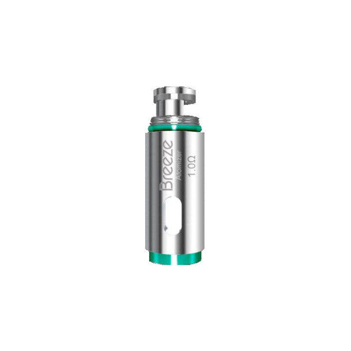 Résistance Breeze 2 Aspire 1 ohm à joints verts, vue de face