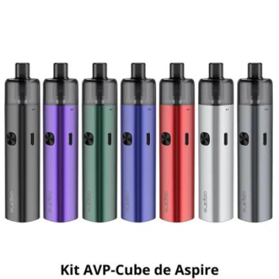 Kit Pod AVP Cube Aspire dans ses sept coloris, vue de face