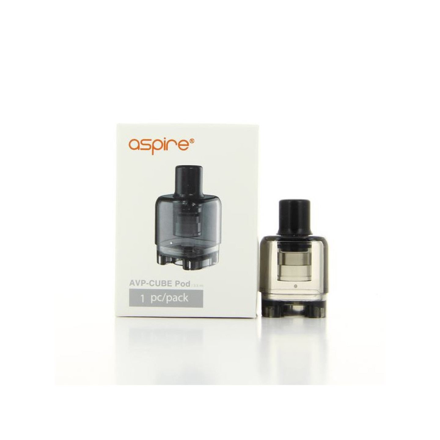 Cartouche AVP Cube Aspire posée devant sa boîte