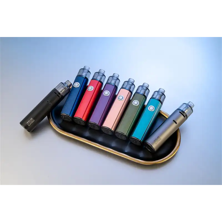 Gamme de coloris du kit pod BP Stik Aspire posée sur un plateau