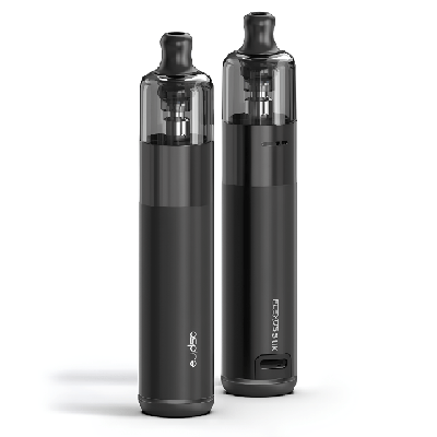 Kit Pod Flexus Stik Aspire coloris Black, vue de face et de dos