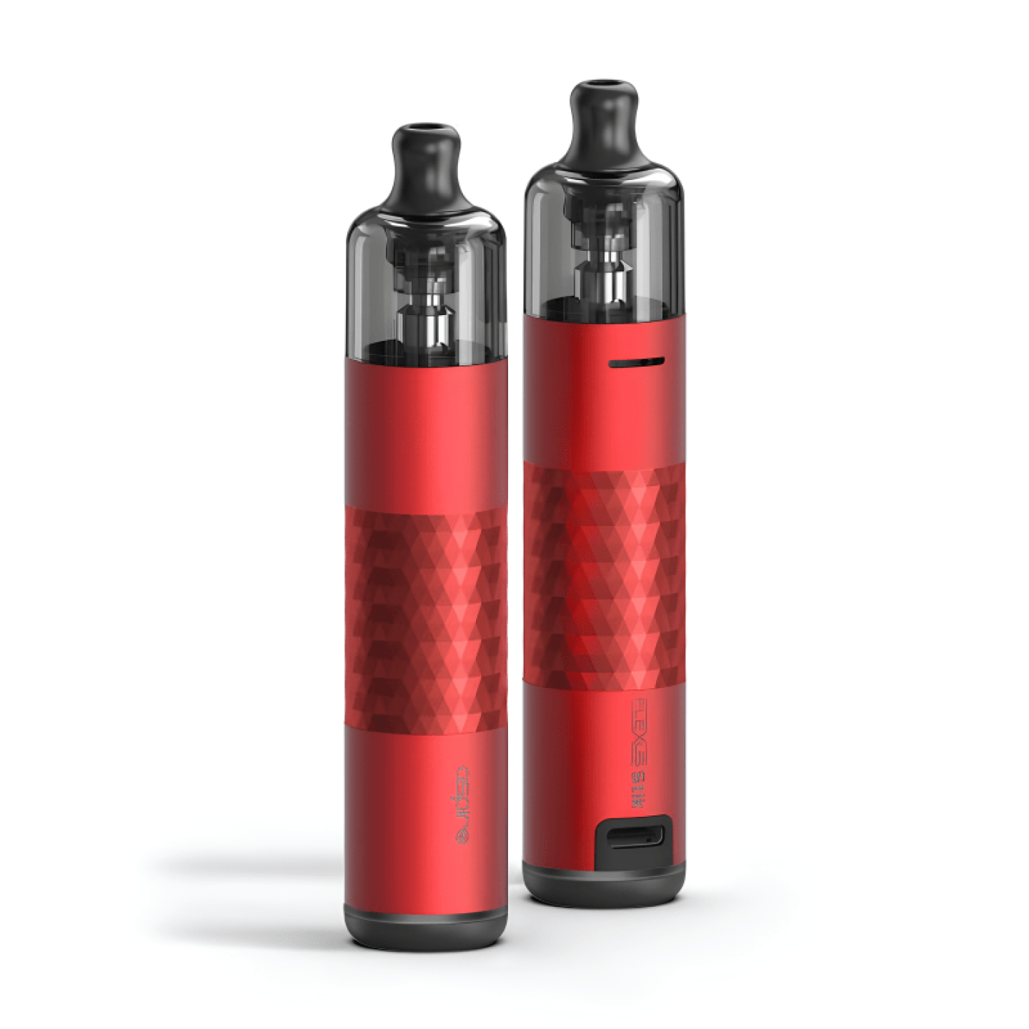 Kit Pod Flexus Stik Aspire coloris Red à relief diamant, face et dos