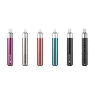 Six coloris du kit pod Cyber G Slim Aspire alignés, vue de face