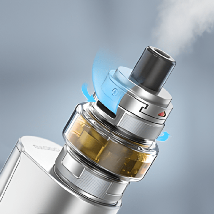 Bague d'airflow en haut du clearomiseur AF Tank monté sur la box Boxxer
