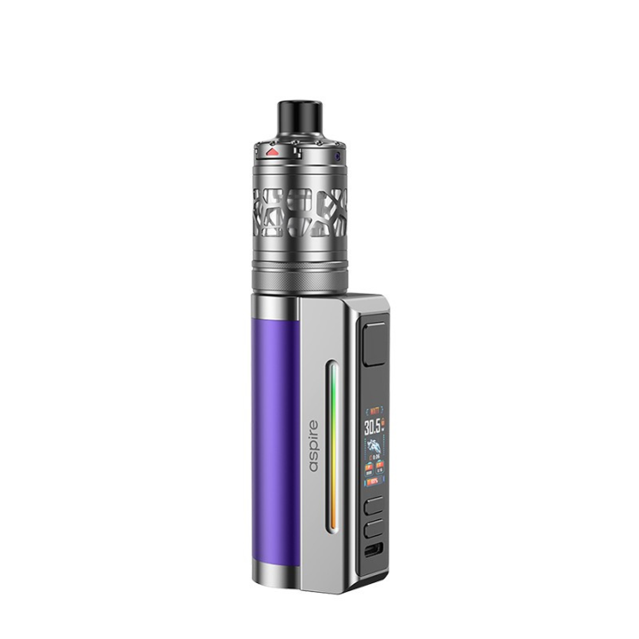 Kit Zelos M80 Aspire coloris Purple & Silver, vue de face